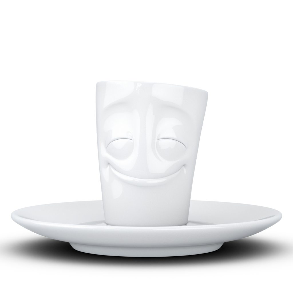Espresso Cup and Saucer - Cheery Face